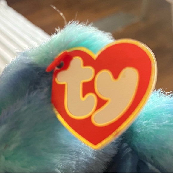 NWT Ty Blue and Green Stuffed Bear - Picture 3 of 6